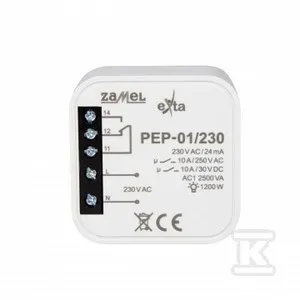 Ograniczona ilość Przekaźnik elektromagnetyczny dopuszczalny 230VAC, 10A