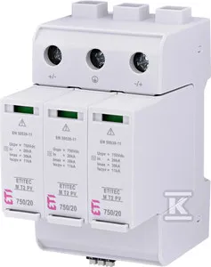 Nie przegap Ogranicznik przepięć T2 (C) - do systemów PV ETITEC M T2 PV