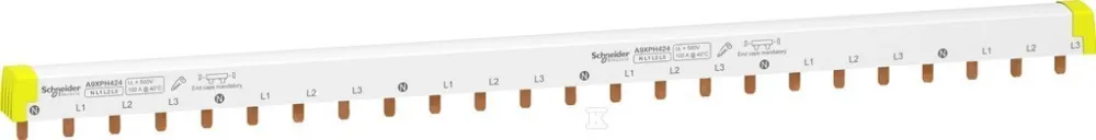 Darmowy zwrot Szyna sztyftowa A9XPH424 100A 3+N-biegunowa 24 moduły