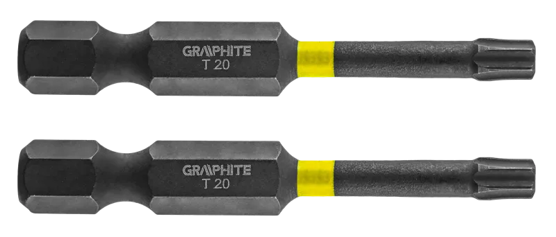 Bezpieczne zakupy Bit udarowy Torx TX20 x 50 mm 2 szt. 56H525 GRAPHITE