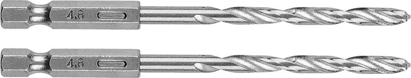 Bezpieczne zakupy Wiertło do metalu Hex 4,8 mm 2 szt. 54T708 Graphite