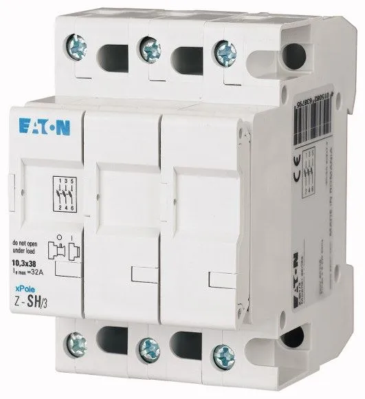 Szybka dostawa Rozłącznik bezpiecznikowy 3P do wkładek cylindrycznych 10x38mm, Z-SH/3; 263879, EATON ELECTRIC