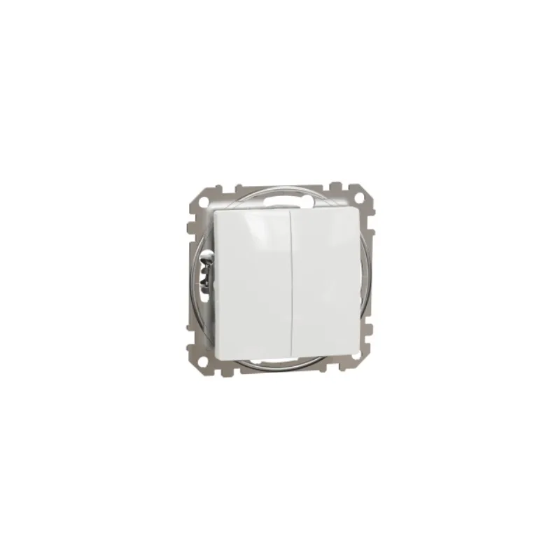 Premium Sedna Design & Elements Przycisk podwójny, biały; SDD111118, SCHNEIDER ELECTRIC