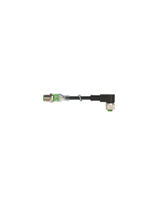 Taniej M12 męski 0° LED / M12 żeński 90° 7356-40132-6540300